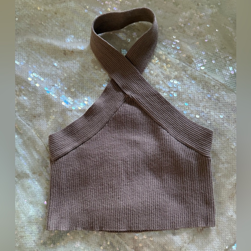 Ribbed Knit Crop Top NWOT